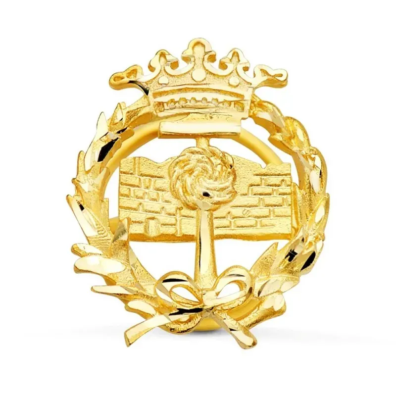Ciencias Geológicas Insignia Profesional Escudo Oro 18k unisex 17 mm.
