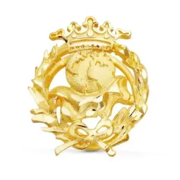 Geografía Insignia Profesional Escudo Oro 18k unisex 17 mm. alfiler p