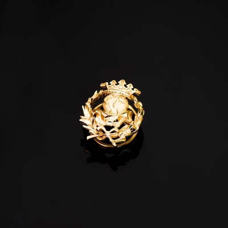 Geografía Insignia Profesional Escudo Oro 18k unisex 17 mm. alfiler p