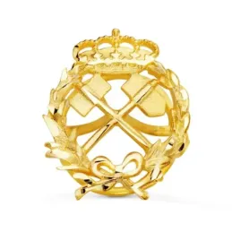 Ingeniero De Minas Insignia Profesional Escudo Oro 18k unisex 17 mm.