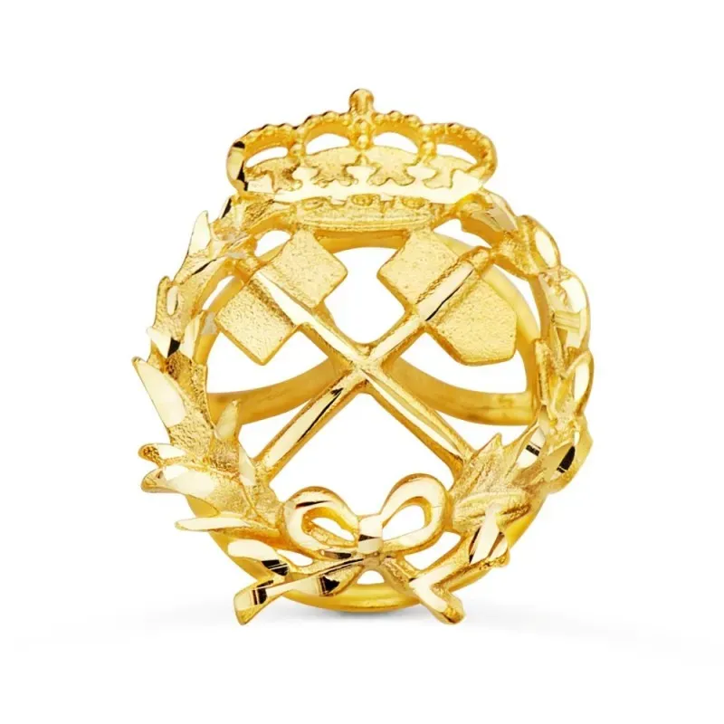 Ingeniero De Minas Insignia Profesional Escudo Oro 18k unisex 17 mm.