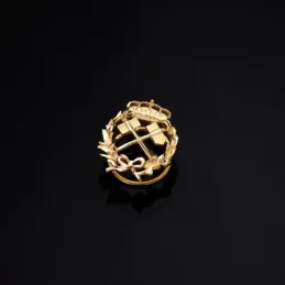 Ingeniero De Minas Insignia Profesional Escudo Oro 18k unisex 17 mm.