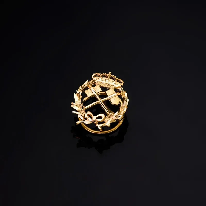 Ingeniero De Minas Insignia Profesional Escudo Oro 18k unisex 17 mm.