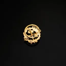 Ingeniero De Minas Insignia Profesional Escudo Oro 18k unisex 17 mm.