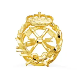 Ingeniero De Montes Insignia Profesional Escudo Oro 18k unisex 17 mm.