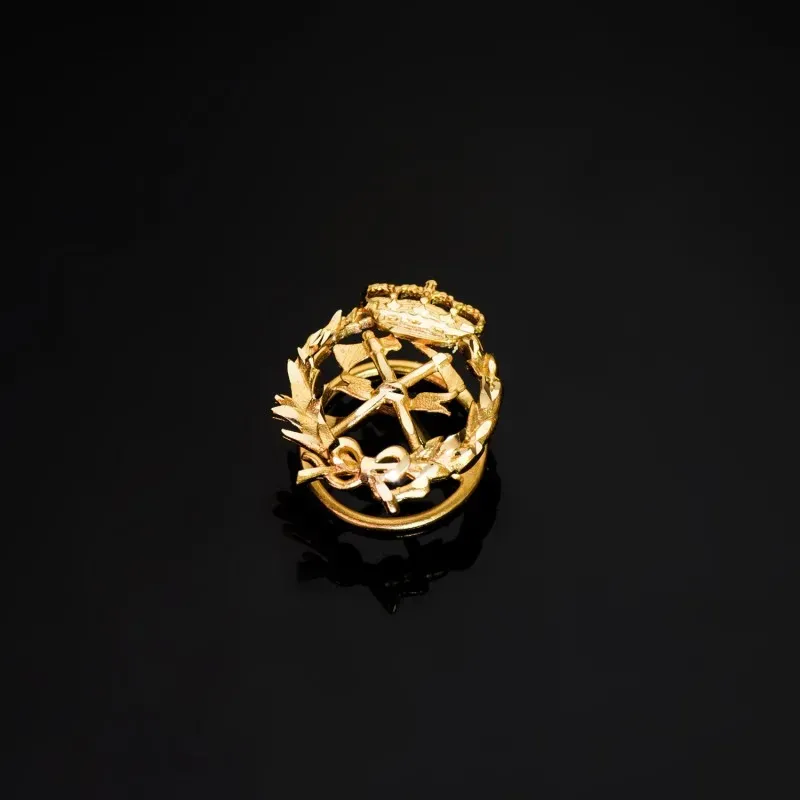 Ingeniero De Montes Insignia Profesional Escudo Oro 18k unisex 17 mm.
