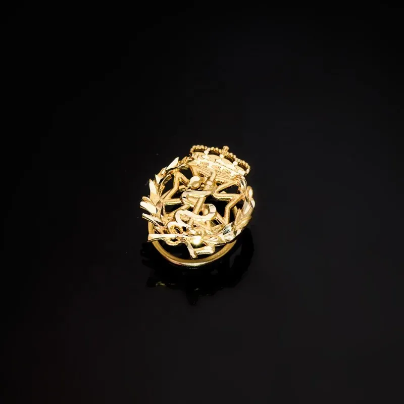 Odontología Insignia Profesional Escudo Oro 18k unisex 17 mm. alfiler