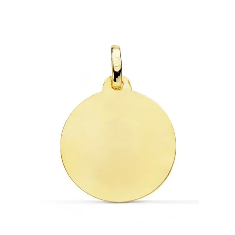 Virgen de la Cabeza Colgante Oro 18k medalla 18 mm. patrona Andújar r