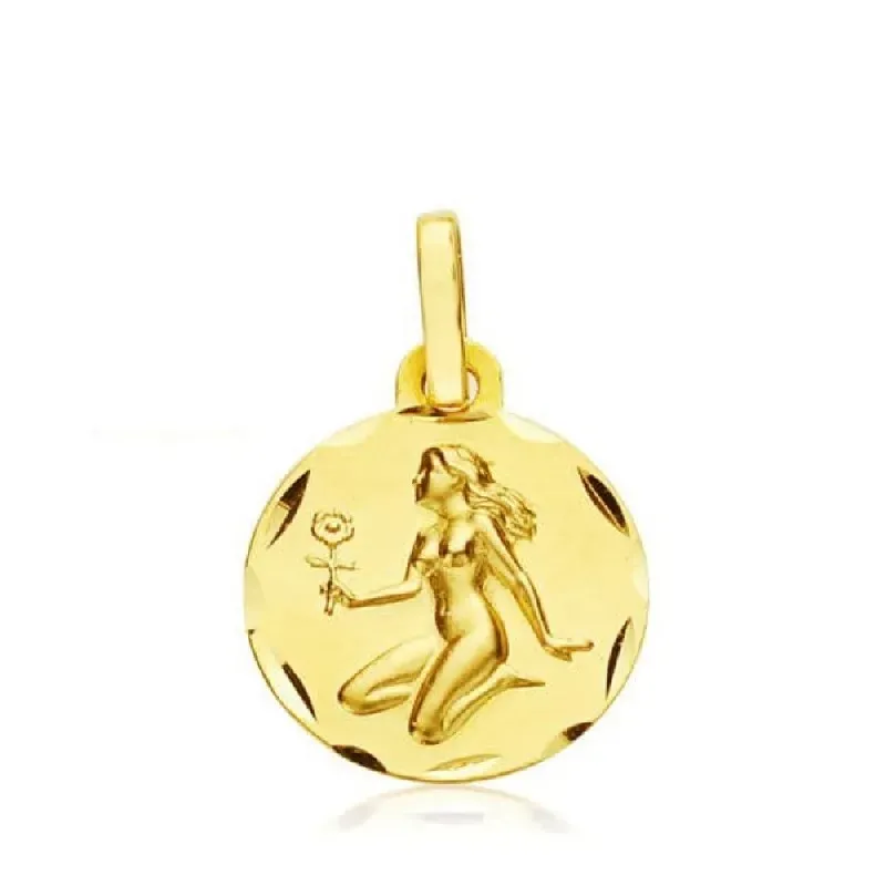 Colgante Horóscopo Signos del Zodiaco Oro 9k unisex 13 mm. signo VIRG
