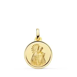 Virgen de los Desamprados Medalla Oro 18k unisex 16 mm. bisel liso. G