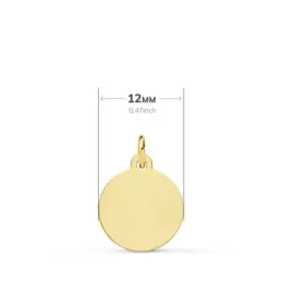 San Cristóbal Medalla Oro 18k unisex 12 mm. matizada lisa