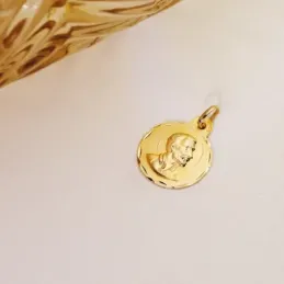 San Francisco Javier Medalla Oro 18k tallada 18 mm. borde