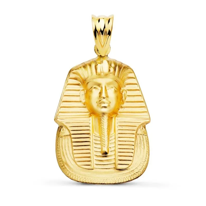 Tutankamon Colgante Oro 18k matizada 30 mm.