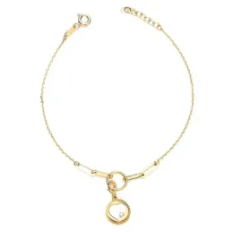 Pulsera Oro 18k mujer 19 cm. cadena forzada detalle corazón colgante