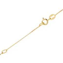 Gargantilla Oro 18k mujer 42 cm. colgante chatón 6.5 mm. combinado 10
