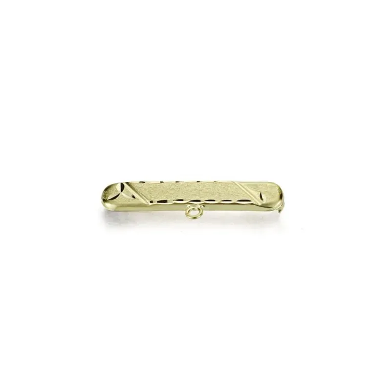Alfiler Oro 9k bebé 29 mm. detalles tallados. Grabación incluida en e