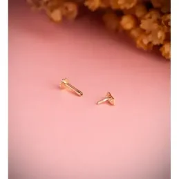 Piercing Pendiente para Oreja en Oro 18k forma rectangular 5 mm. con