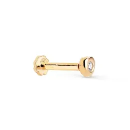 Piercing Pendiente para Oreja en Oro 18k con forma de corazón de 3 mm