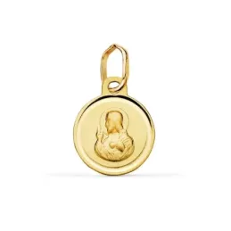 Escapulario Corazón de Jesús y Virgen del Carmen Medalla de Oro de 18