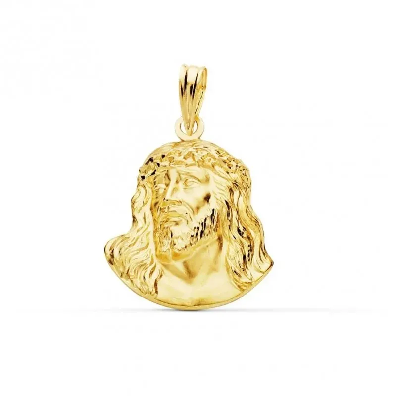 Cabeza Cristo de Murillo Colgante Oro 9k de 20 mm.