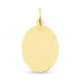 San Diego de Alcalá Medalla en Oro de 18k maciza de 18 mm. ovalada