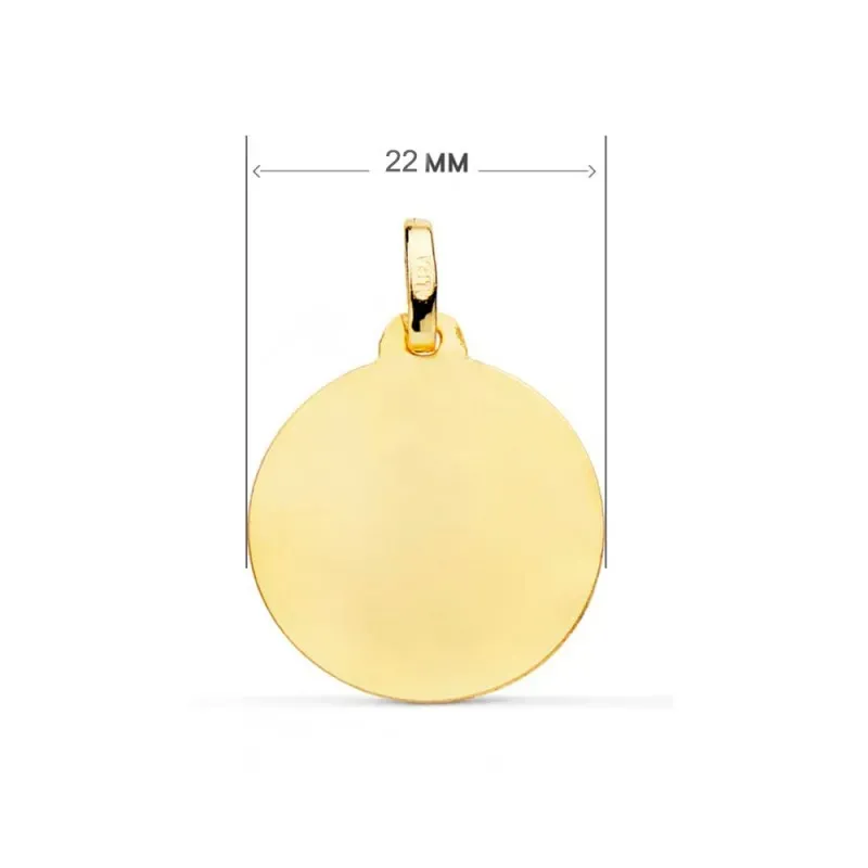 Medalla oro 18k Cristo Medinacelli 22mm. labrado tallado [AA2544GR]