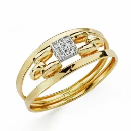 Sortija oro 18k bicolor circonitas [AA2269]
