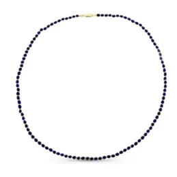 Gargantilla collar oro 18k mujer 45 cm. lapizlazuli combinado anillas