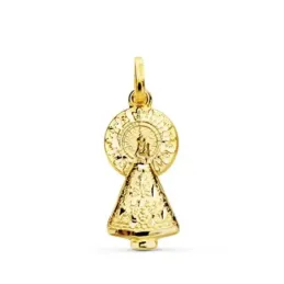 Virgen del Pilar oro 9k unisex 25 mm. silueta