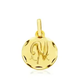 Colgante horóscopo signos del zodiaco oro 9k unisex 13 mm. signo CAPR