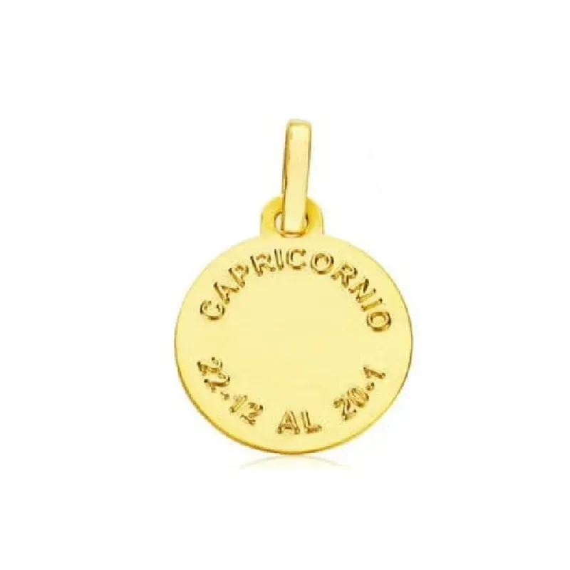 Colgante horóscopo signos del zodiaco oro 9k unisex 13 mm. signo CAPR
