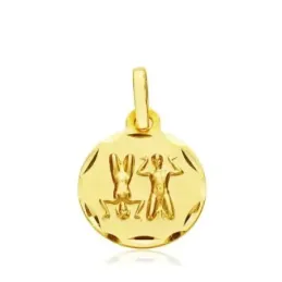 Colgante horóscopo signos del zodiaco oro 9k unisex 13 mm. signo GÉMI
