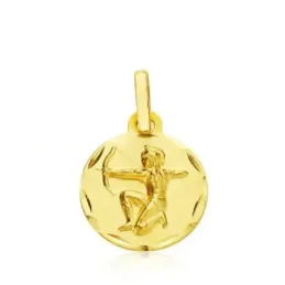 Colgante horóscopo signos del zodiaco oro 9k unisex 13 mm. signo SAGI