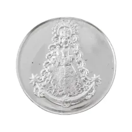 Arras de Boda Virgen del Rocío en Plata de Ley 925m con brillo 20 mm.
