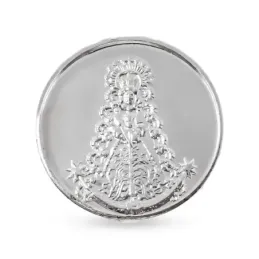 Arras de Boda de la Virgen del Rocío metal plateado 21 mm. 13 reverso