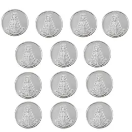 Arras de Boda de la Virgen del Rocío metal plateado 21 mm. 13 reverso