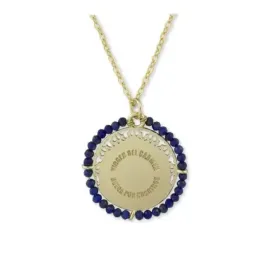 Virgen del Carmen collar gargantilla Plata Ley 925m chapado oro 44 cm