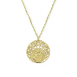Virgen del Carmen collar gargantilla Plata Ley 925m chapado oro 44 cm