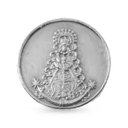 Arras de Boda de la Virgen del Rocío metal plateado envejecido 21 mm.