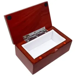 Arras de Boda metal plateado con caja de madera tamaño moneda de 22 m