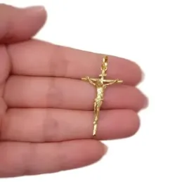 Cristo de Mena Colgante Cruz Oro de 18k macizo de 37 mm. Cristo de la