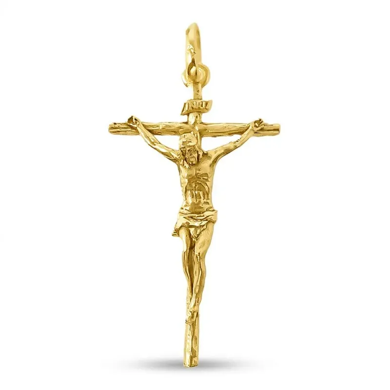 Cristo de Mena Colgante Cruz Oro de 18k macizo de 37 mm. Cristo de la
