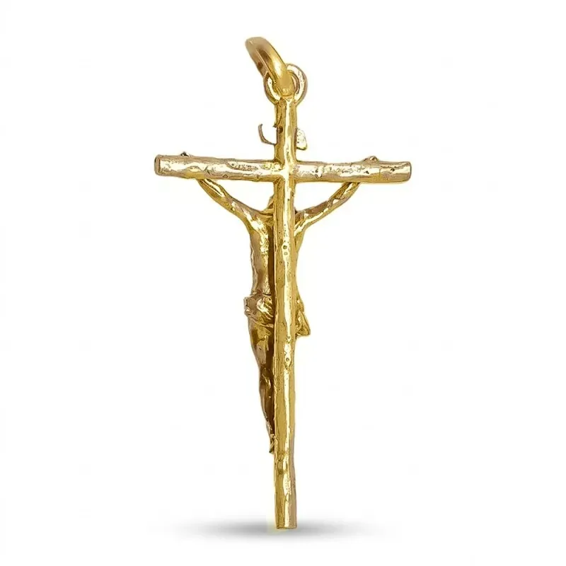 Cristo de Mena Colgante Cruz Oro de 18k macizo de 37 mm. Cristo de la