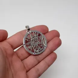 Colgante plata ley 925m tetragramatón 37mm. amuleto [AA9822]