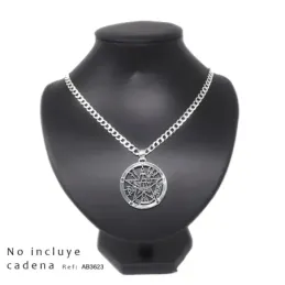 Colgante plata ley 925m tetragramatón 37mm. amuleto [AA9822]