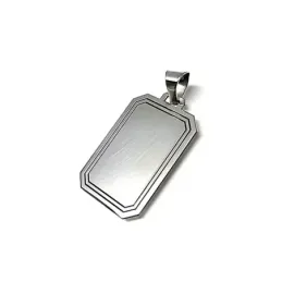 Colgante plata ley 925m 29mm. chapa rectangular [AA8278GR]