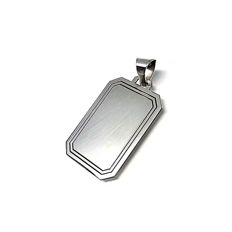 Colgante plata ley 925m 29mm. chapa rectangular [AA8278GR]