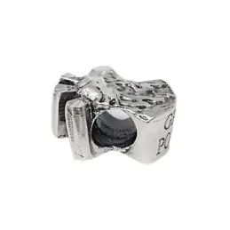 Charm fetiche plata Ley 925m. 14mm. Gran Poder tallado trasera tallad