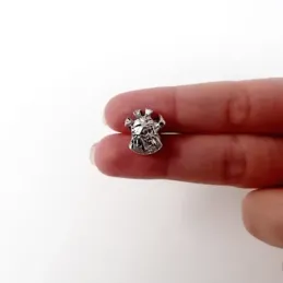 Charm fetiche plata Ley 925m. 14mm. Gran Poder tallado trasera tallad