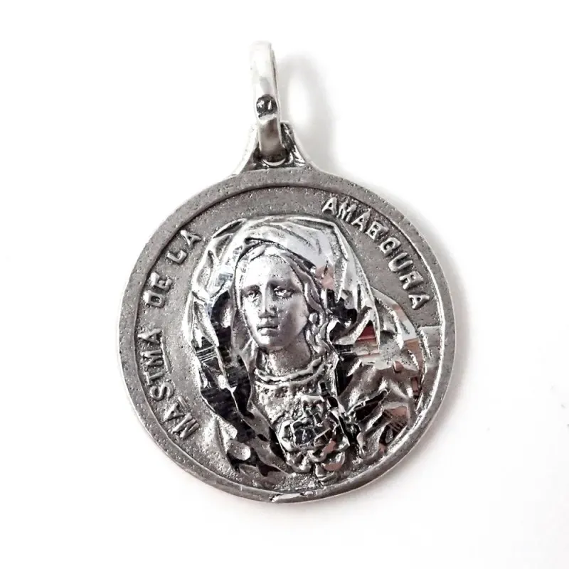 Santísimo Cristo de los Milagros con Virgen de Zamarrilla medalla pla